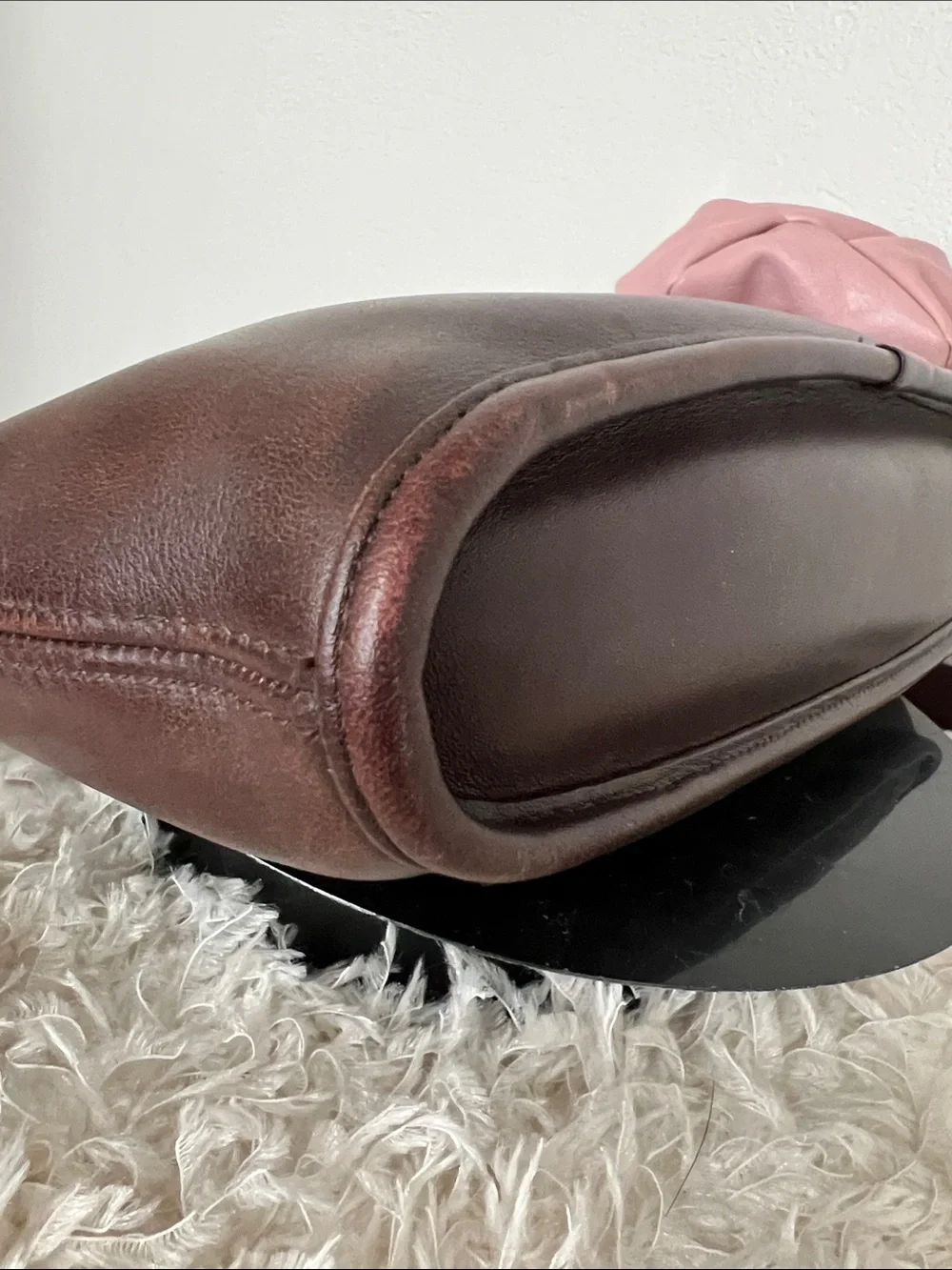 Coach Vintage  Mahogany Equestrian Leather Crossbody Bag